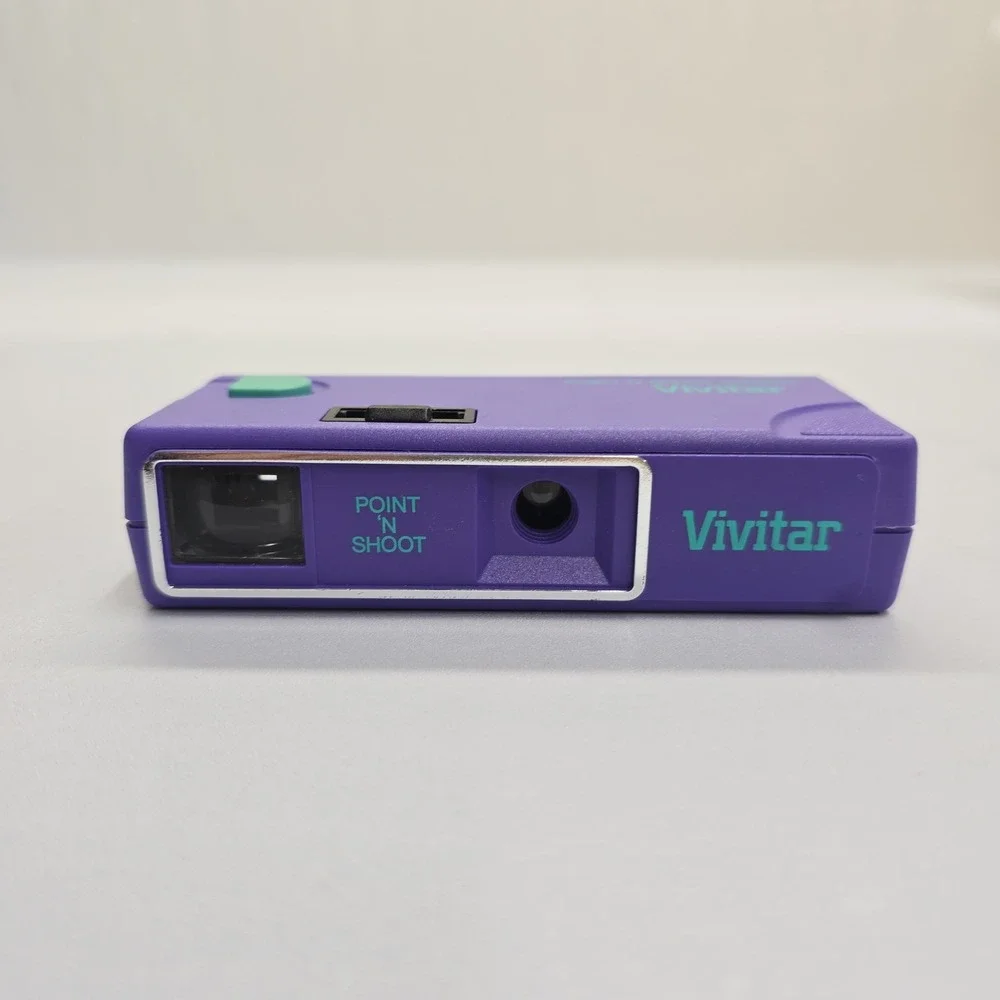 Vivitar Point N Shoot 35mm Film Camera Purple Vintage Retro Compact